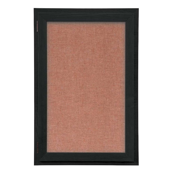 Outdoor Enclosed Combo Board, 42"x32", Satin Frame/Grey & Cork